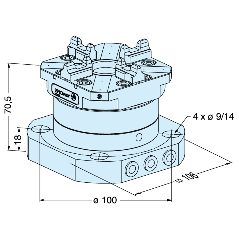Rapid-action chuck automatic NSF Inox