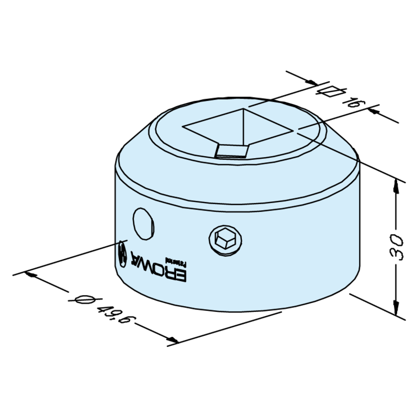 Square 15 holder front part