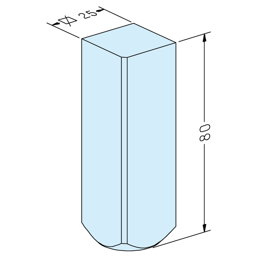 Square 25 electrode blank