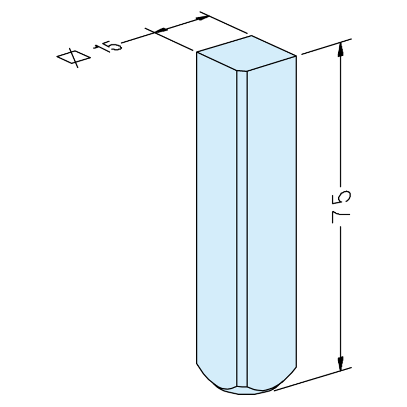 Square 15 electrode blank