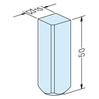 Vierkant 15 Elektrodenschaft