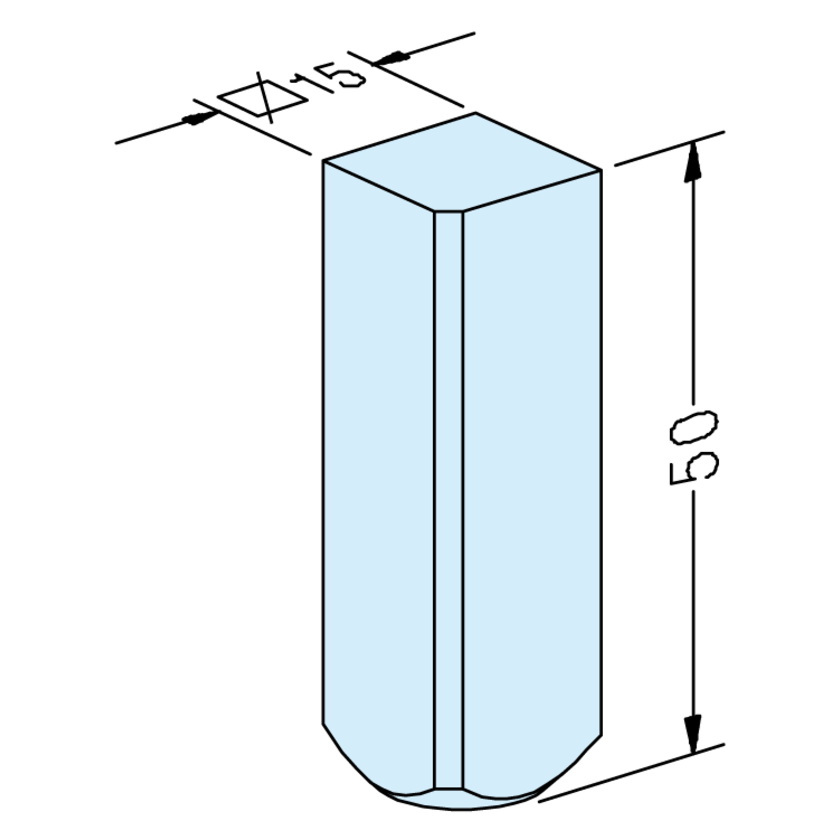 Vierkant 15 Elektrodenschaft
