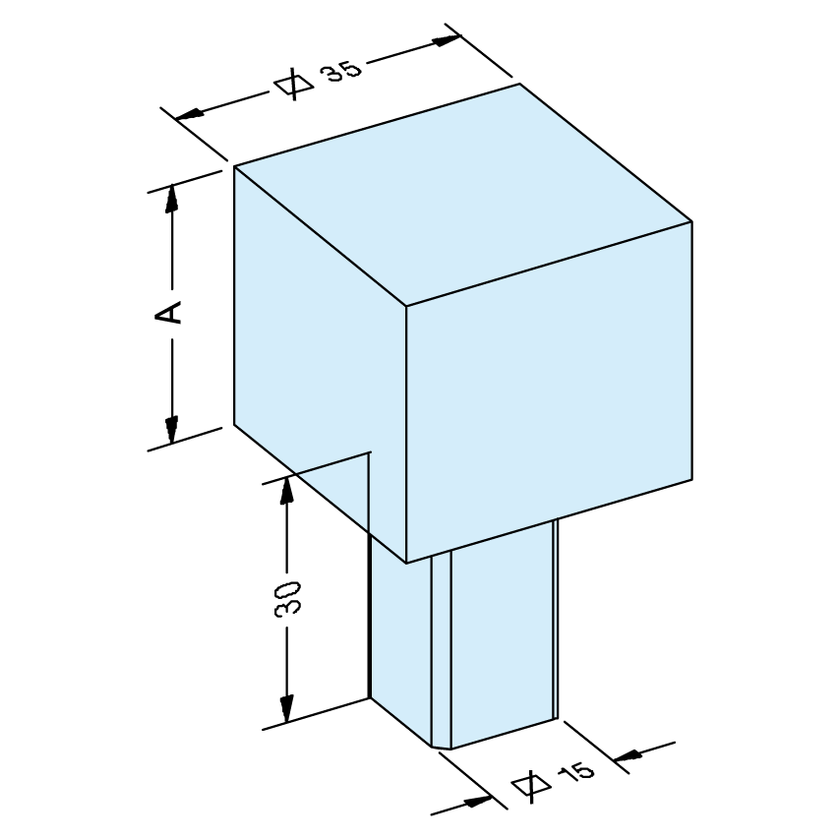 Vierkant 15 Elektrodenrohling