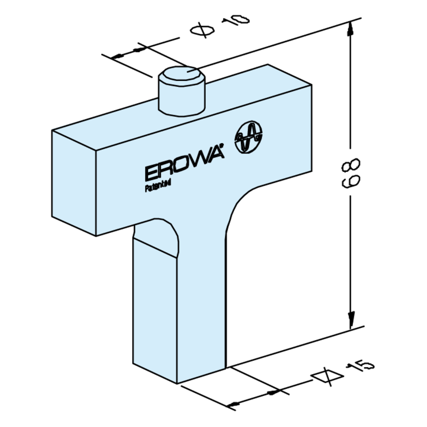 Vierkant 15 Ausrichtlineal