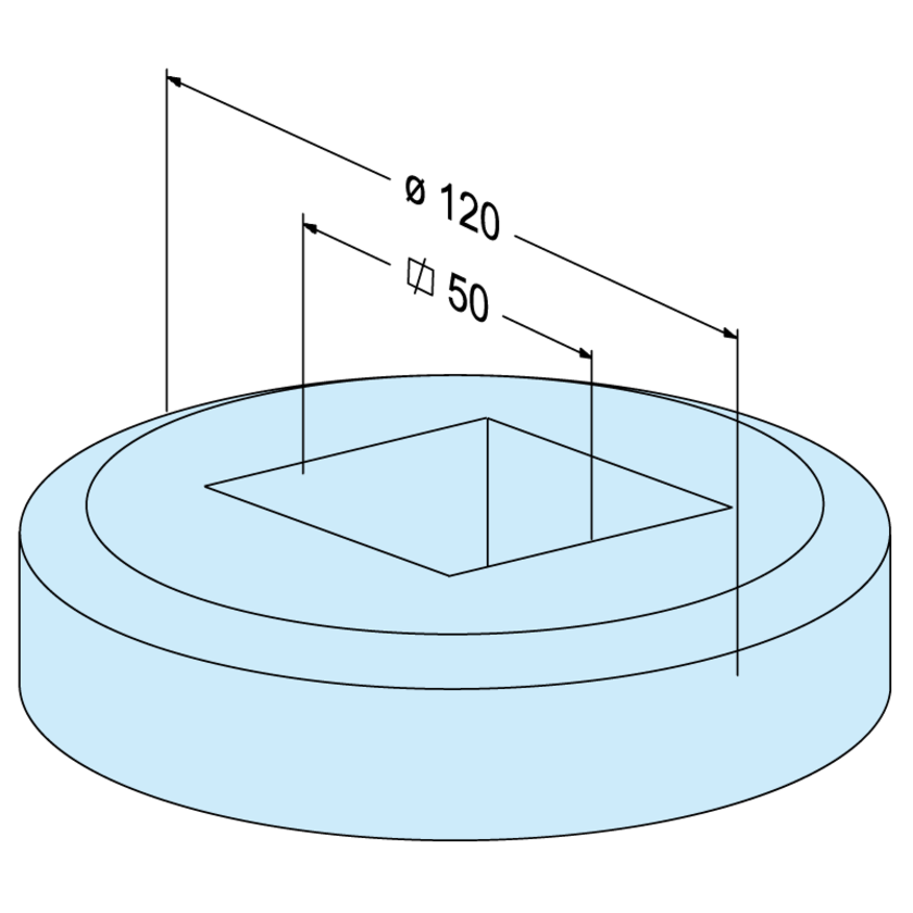 Späneschutz 50 x 50mm