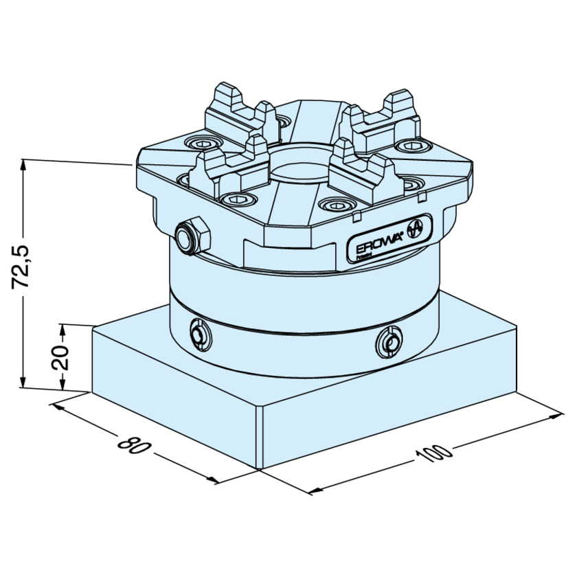 Schnellspannfutter NSF auf Platte