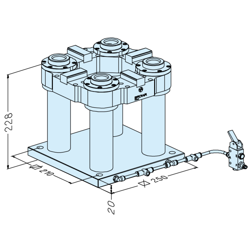 Mounting station for UPC pallets