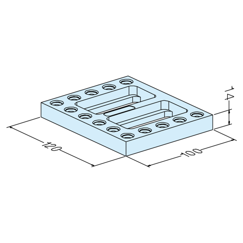 Basic adapter 120x100x14 mm