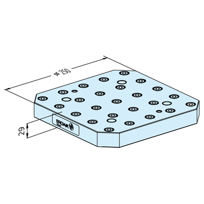 Platte 250 x 250 / R50 PC 210