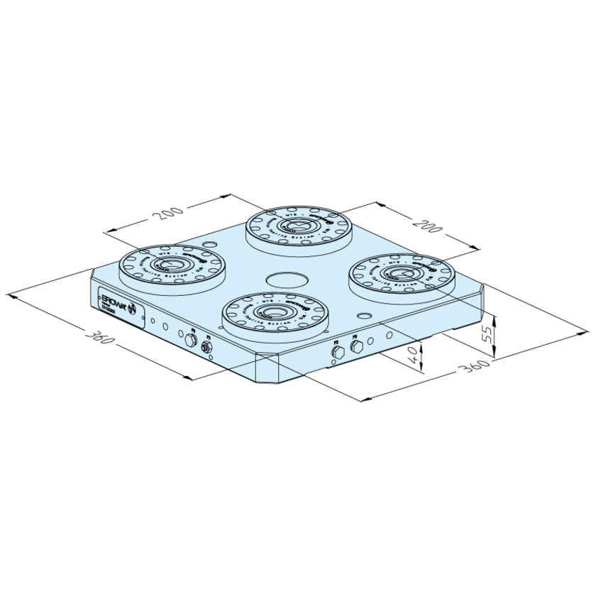 MTS base plate 360 x 360 P