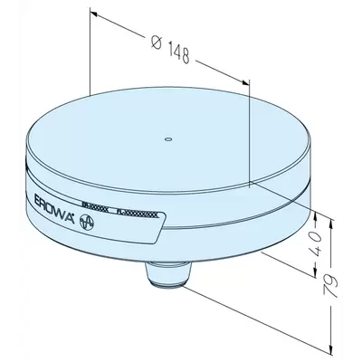 MTS pallet ø 148 P blank ALU