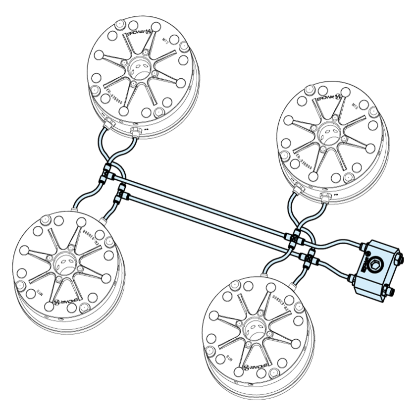 Tube set for MTS chuck 2/4-P