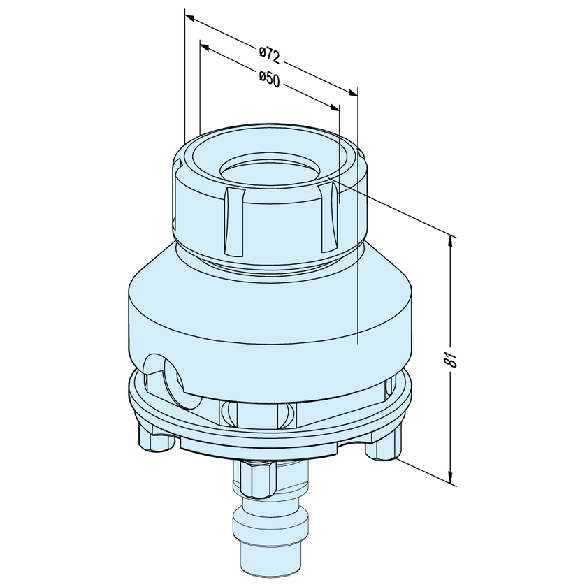 Collet chuck holder ø 72