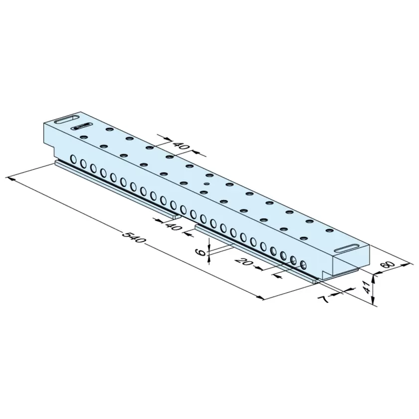 Double-sided clamping beam 540