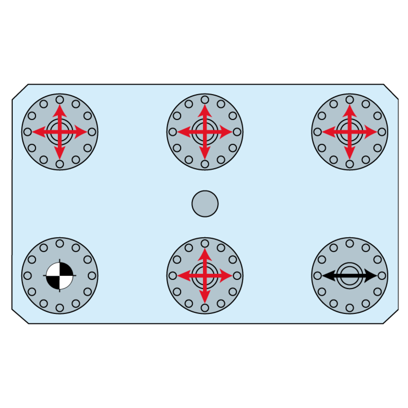 MTS Spannzapfen-Set 6
