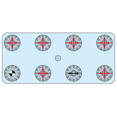 MTS Spannzapfen-Set 8