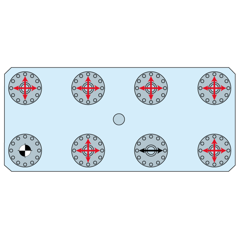 MTS Spannzapfen-Set 8