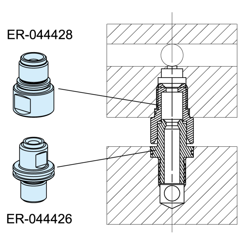 Nipple for MTS base plates