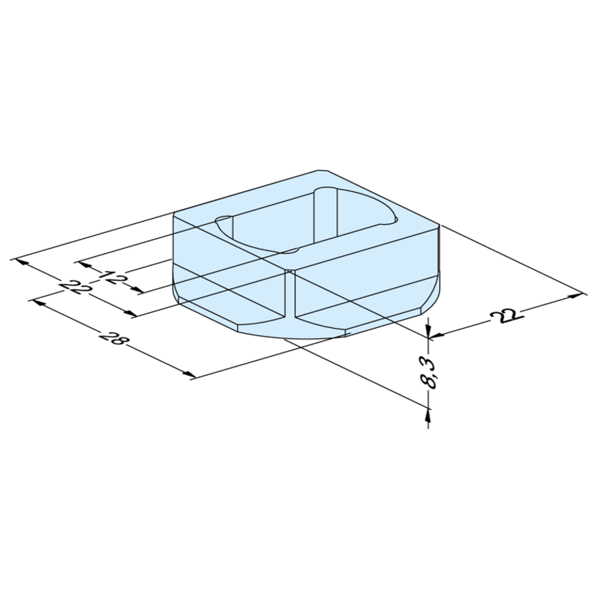 Spannzapfenclip geschlossen