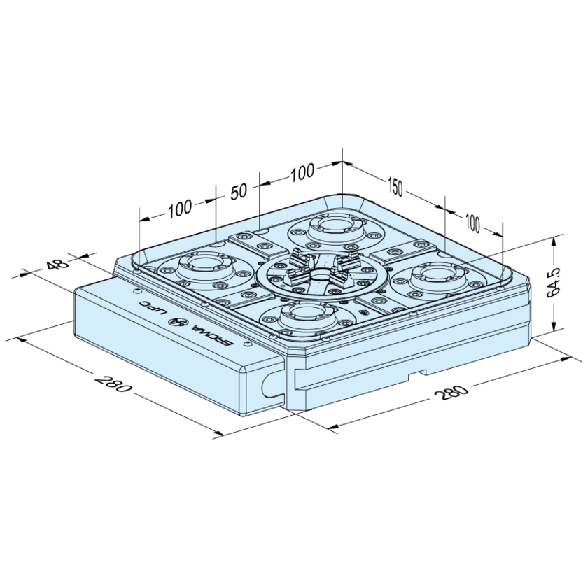 UPC Spannfutter mit ITS Chuck 100P