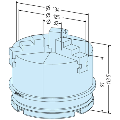 Dreibackenfutter ø 125 mm