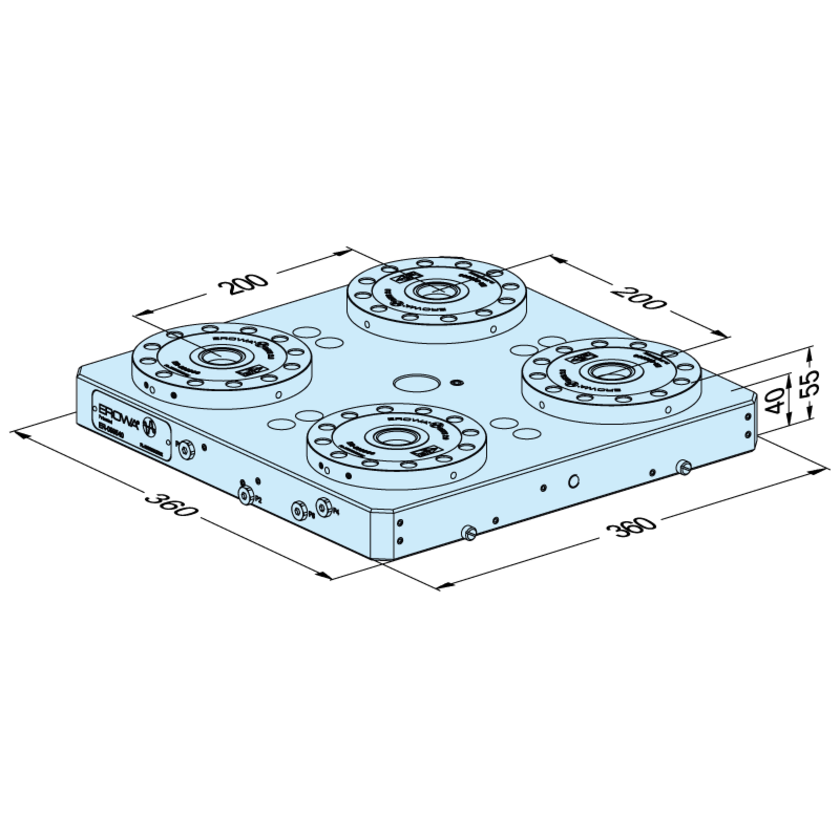 MTS 2.0 base plate 360 x 360 P