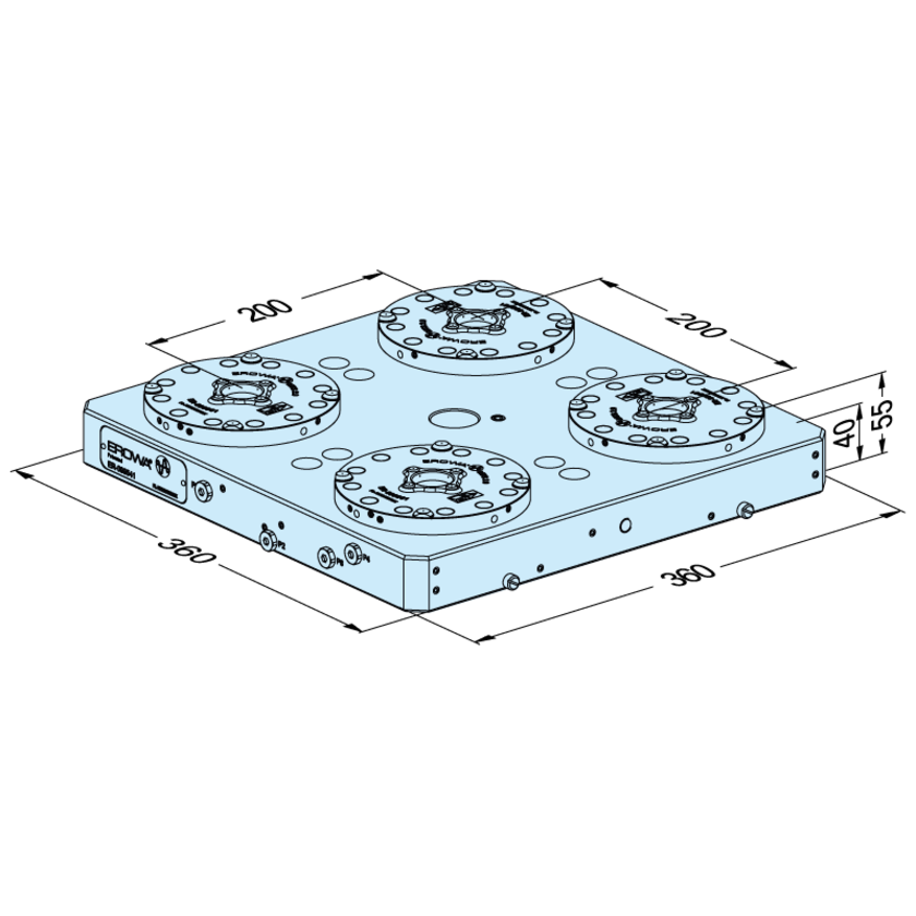 MTS 2.0 base plate 360 x 360 P/A