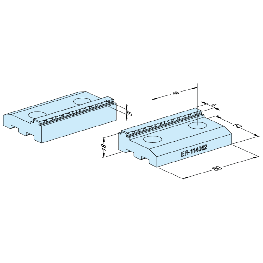 Prägespannbacken 15 mm