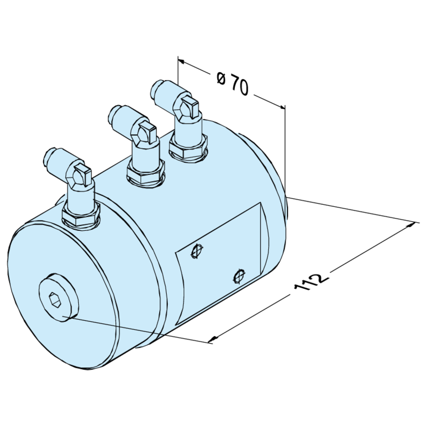 Drehdurchführung 3fach