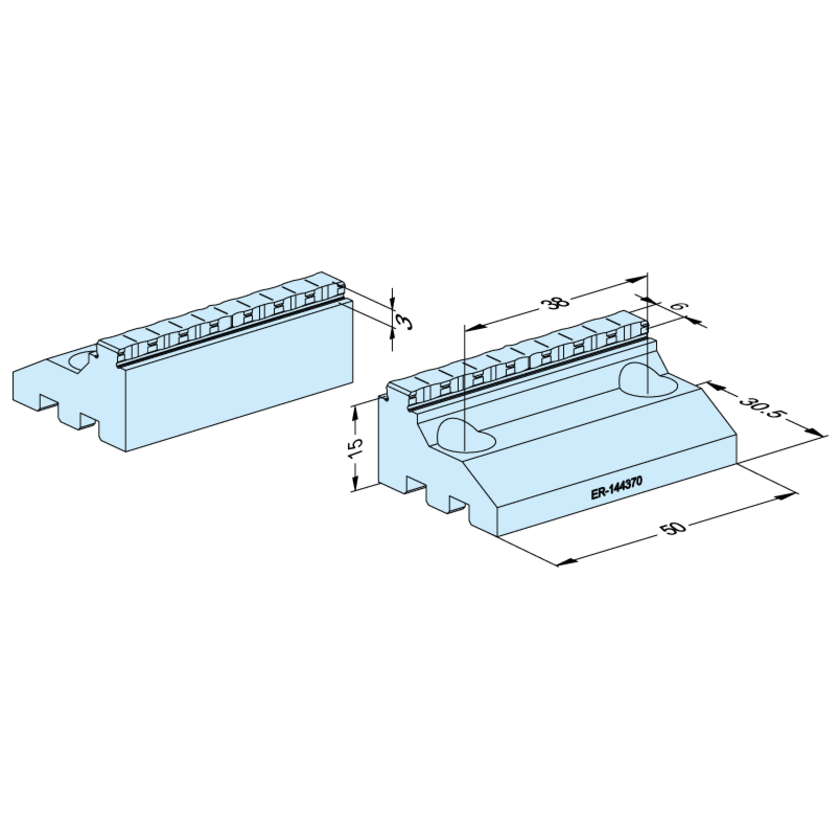 Prägespannbacken 15 mm