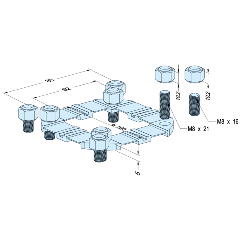 Centering plate G, 5 pieces
