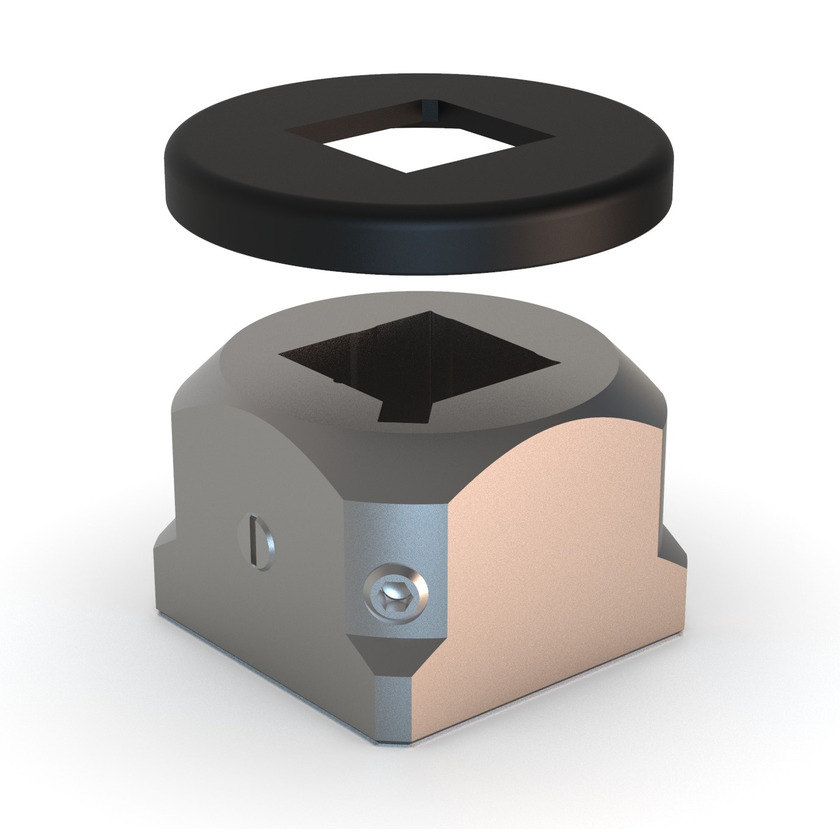 Tête de porte-électrode carré 25