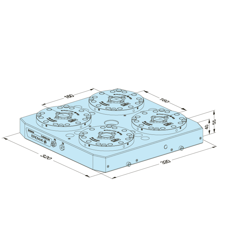 MTS Basisplatte 320 x 320 P/A