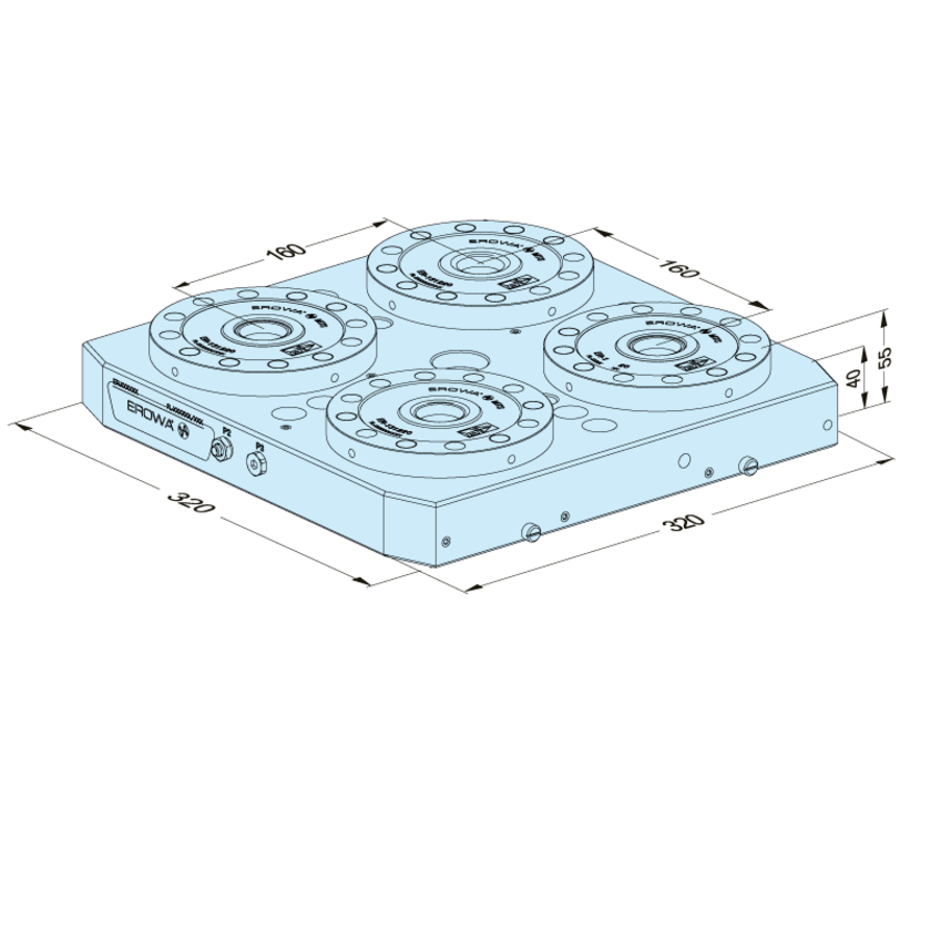 MTS Basisplatte 320 x 320 P