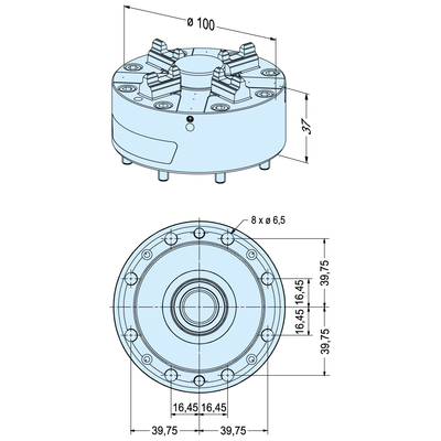 ITS Chuck 100 P ohne Grundplatte