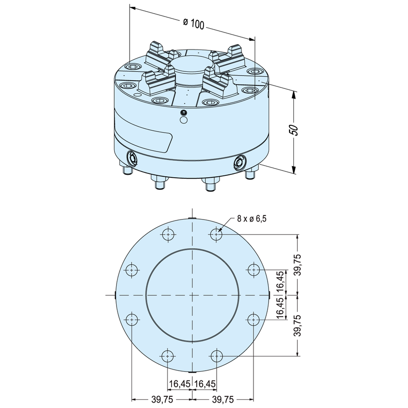 ITS Chuck 100 P ø 100
