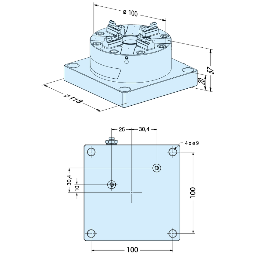 ITS Chuck 100 P 118 x 118