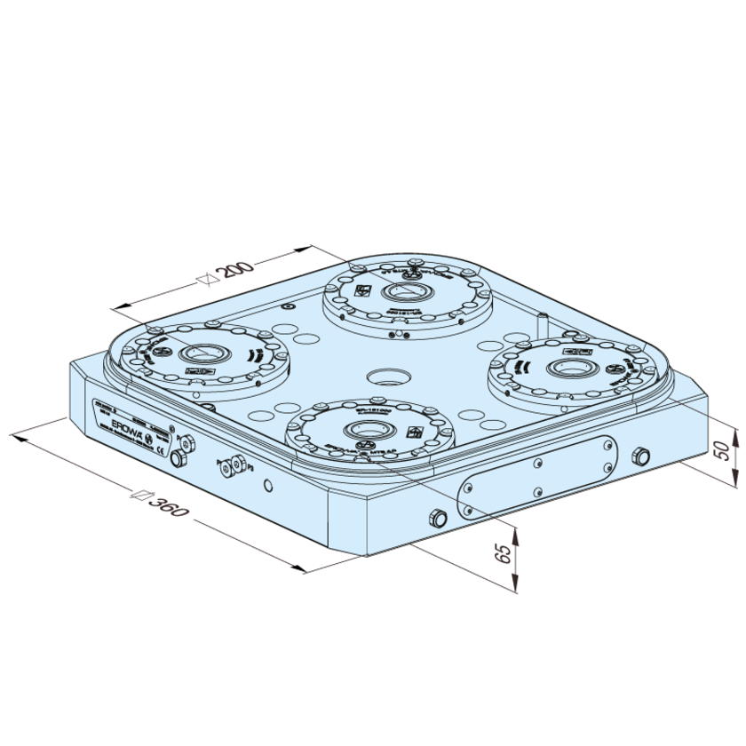 MTS 4.0 Basisplatte 360 x 360 P/A