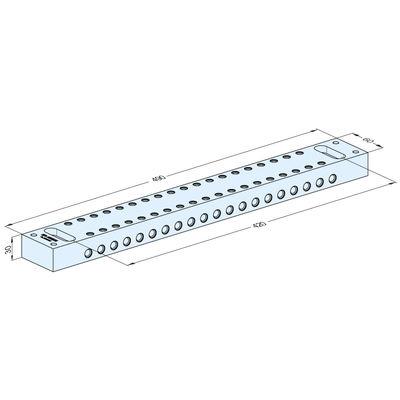 Spannbalken 490x60x30mm / A=420mm