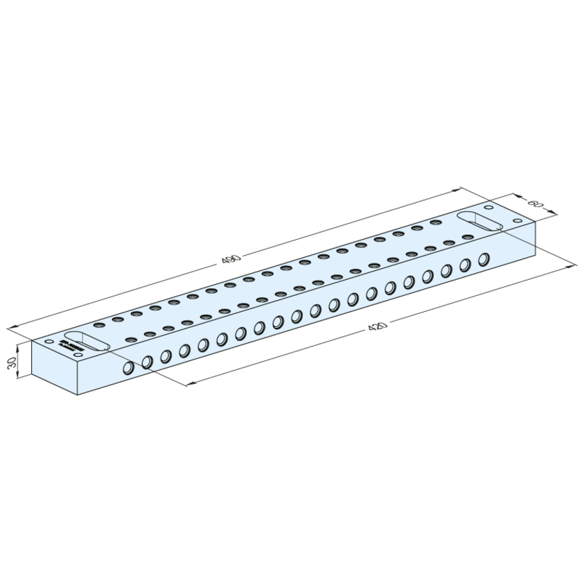 Spannbalken 490x60x30mm / A=420mm