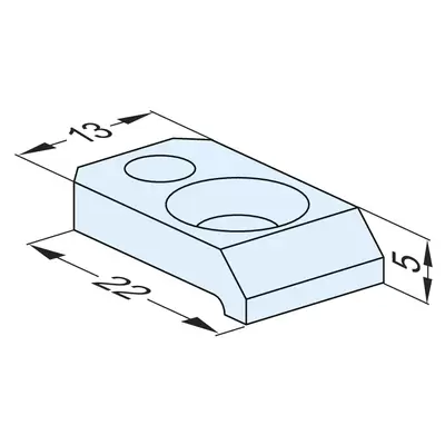 Mini bracket 22 x 13 x 3.8 mm