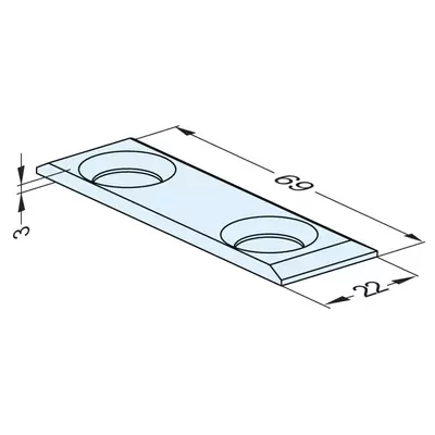 Z-0 Support plate 69x22x3mm