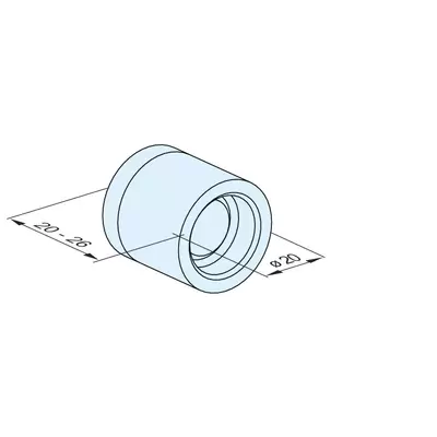 Pressure piece 2-piece adjustable