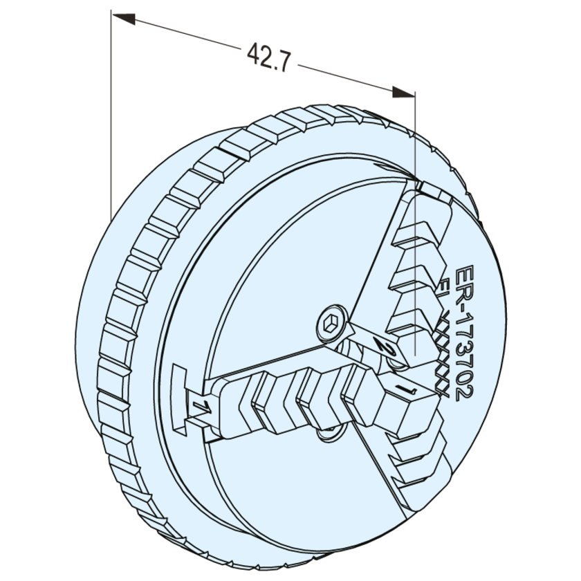 Mandrin à trois mors 63 inoxydable 0-56